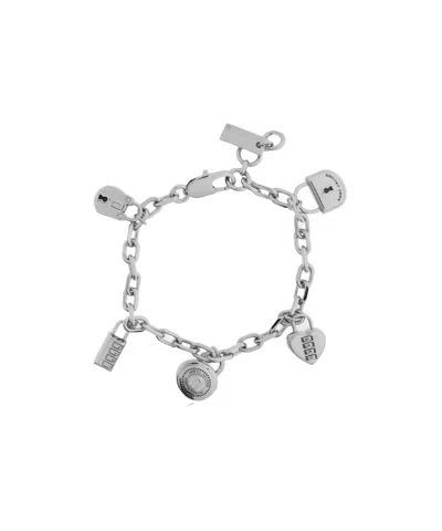 Marc Jacobs Logo Bracelet In Silver