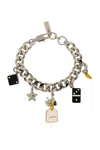 Marc Jacobs Charm Link Bracelet Silver Tone In Yellow