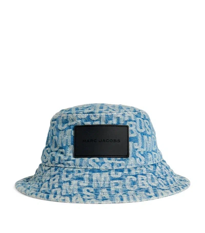 Marc Jacobs Kids' Logo Bucket Hat In Blue