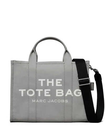 Marc Jacobs Logo Canvas Medium Bag In Gray