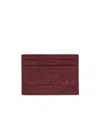 Marc Jacobs The Card Case Grained Leather Card Holder In Red