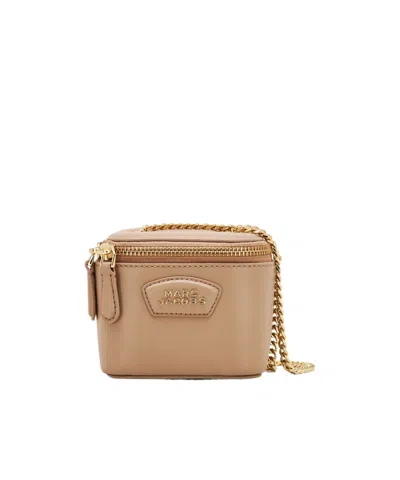 Marc Jacobs Logo Chain Leather Mini Bag In Brown