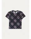 Marc Jacobs Logo Checked Cotton T-shirt In Multi