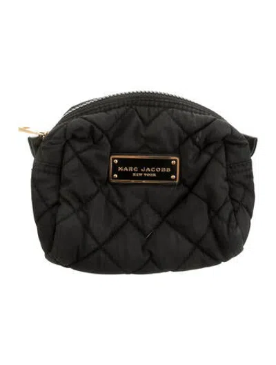 Pre-owned Marc Jacobs Logo Cosmetic Bag In Black