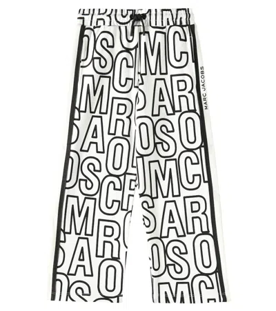 Marc Jacobs Kids' Logo Cotton Jersey Sweatpants In Black