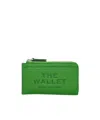 Marc Jacobs Logo-debossed Leather Wallet In Green