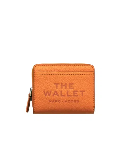 Marc Jacobs Logo-debossed Leather Wallet In Orange