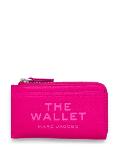 Marc Jacobs Logo-debossed Leather Wallet In Pink