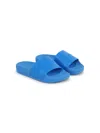 Marc Jacobs Logo-debossed Textured-finish Slides In Blue
