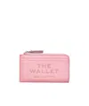 Marc Jacobs The Top Zip Multi Leather Wallet In Pink