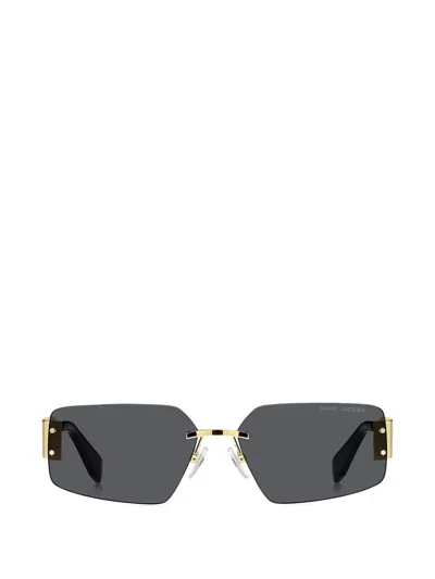 Marc Jacobs Logo-detail Sunglasses In Gold