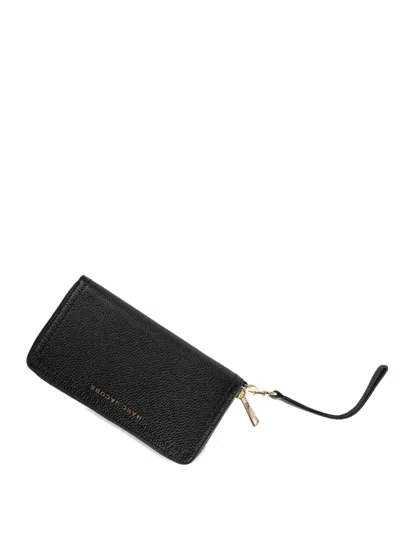 Marc Jacobs Logo-detail Zipped Wallet In Black