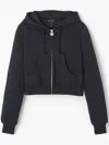 Marc Jacobs Women's Cotton Cropped Hoodie In Black
