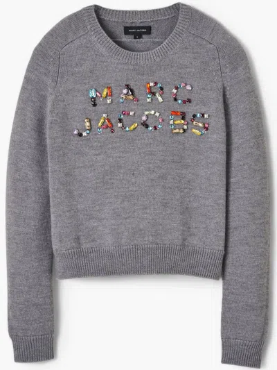 Marc Jacobs Logo-embellished Jumper In Grey