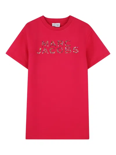 Marc Jacobs Kids' Logo-embellished T-shirt Dress In Red