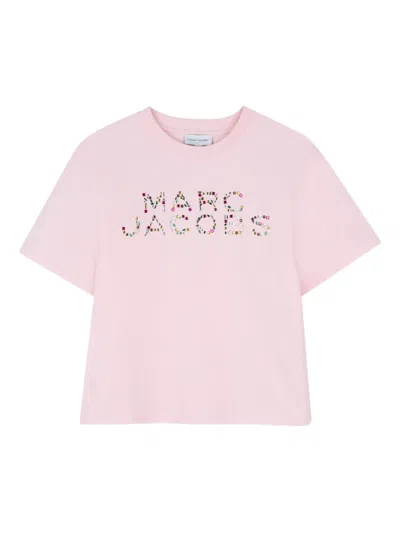 Marc Jacobs Kids' Logo-embellished T-shirt In Pink