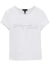 Marc Jacobs White T-shirt With Logo And Micro Crystals In White