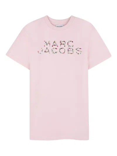 Marc Jacobs Kids' Logo-embellishment T-shirt Dress In Pink