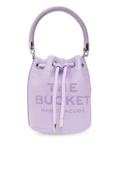 Marc Jacobs Logo Embossed Bucket Bag In Purple