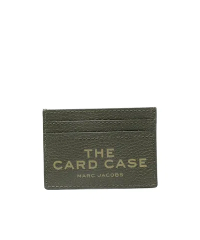 Marc Jacobs Logo Embossed Cardholder In Olive Green
