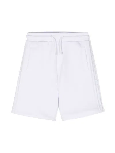 Marc Jacobs Kids' Logo-embossed Cotton Shorts In White