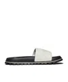Marc Jacobs The Leather Slide Logo-embossed Slides In White