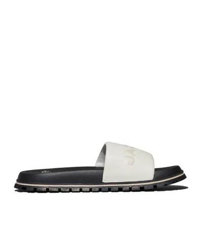 MARC JACOBS MARC JACOBS LOGO EMBOSSED SLIP-ON SLIDES