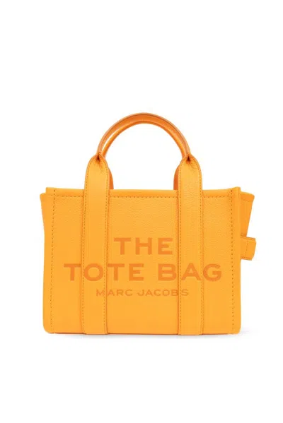 Marc Jacobs Logo Embossed Mini Tote Bag In Orange