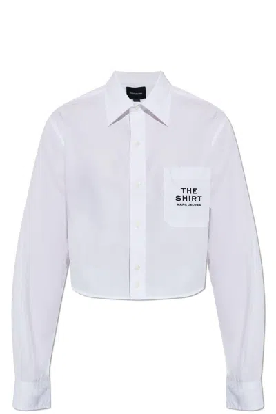 MARC JACOBS LOGO-EMBROIDERED LONG SLEEVED SHIRT