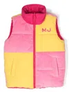 Marc Jacobs Logo-embroidered Reversible Puffer Jacket In Pink