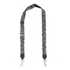 Marc Jacobs Logo Embroidered Shoulder Strap In Black/silver