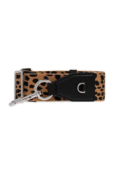 Marc Jacobs Logo Embroidered Strap In Black