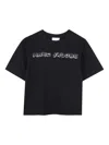 Marc Jacobs Logo-embroidered T-shirt In Black