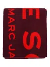 Marc Jacobs Logo Fringed Scarf In Red