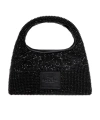 Marc Jacobs The Mini Sack Rhinestone Top-handle Bag In Black