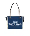 Marc Jacobs Sac Cabas The Denim Chain Micro Tote Bag In Blue