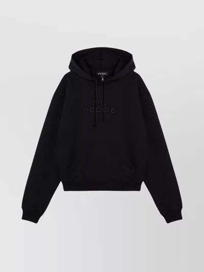 Marc Jacobs Logo Hoodie Front Pocket In Blue
