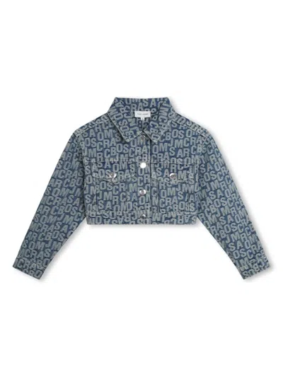 Marc Jacobs Kids' Logo-jacquard Denim Jacket In Blue