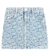 Marc Jacobs Logo Jacquard Denim Skirt In Blue