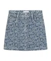 Marc Jacobs Logo-jacquard Denim Skirt In Blue
