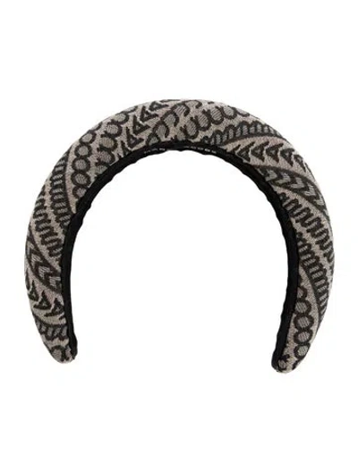 Pre-owned Marc Jacobs Logo Jacquard Pattern Print Headband In Neutrals