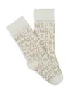 Marc Jacobs Logo-jacquard Socks In Neutrals