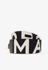 Marc Jacobs Logo Jacquard Webbing Strap In Black