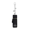 Marc Jacobs The Lipstick Logo Lettering Zipped Bag Charm In Black