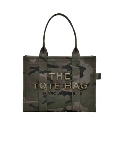 MARC JACOBS MARC JACOBS THE CAMO JACQUARD LARGE TOTE BAG