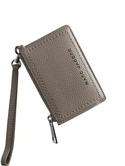 Marc Jacobs Logo-lettering Card Holder In Gray