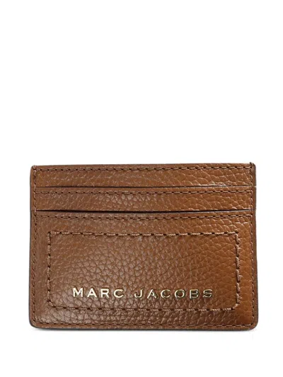Marc Jacobs Logo-lettering Leather Card Holder In Brown