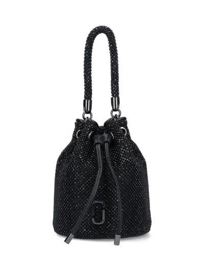 Marc Jacobs Logo Mini Bucket Bag In Black  