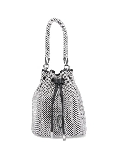 Marc Jacobs Logo Mini Bucket Bag In Silver