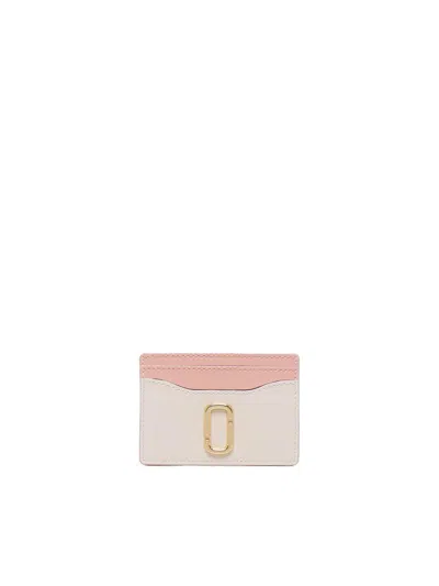 Marc Jacobs Logo Motif Plaque Card Case In Pink